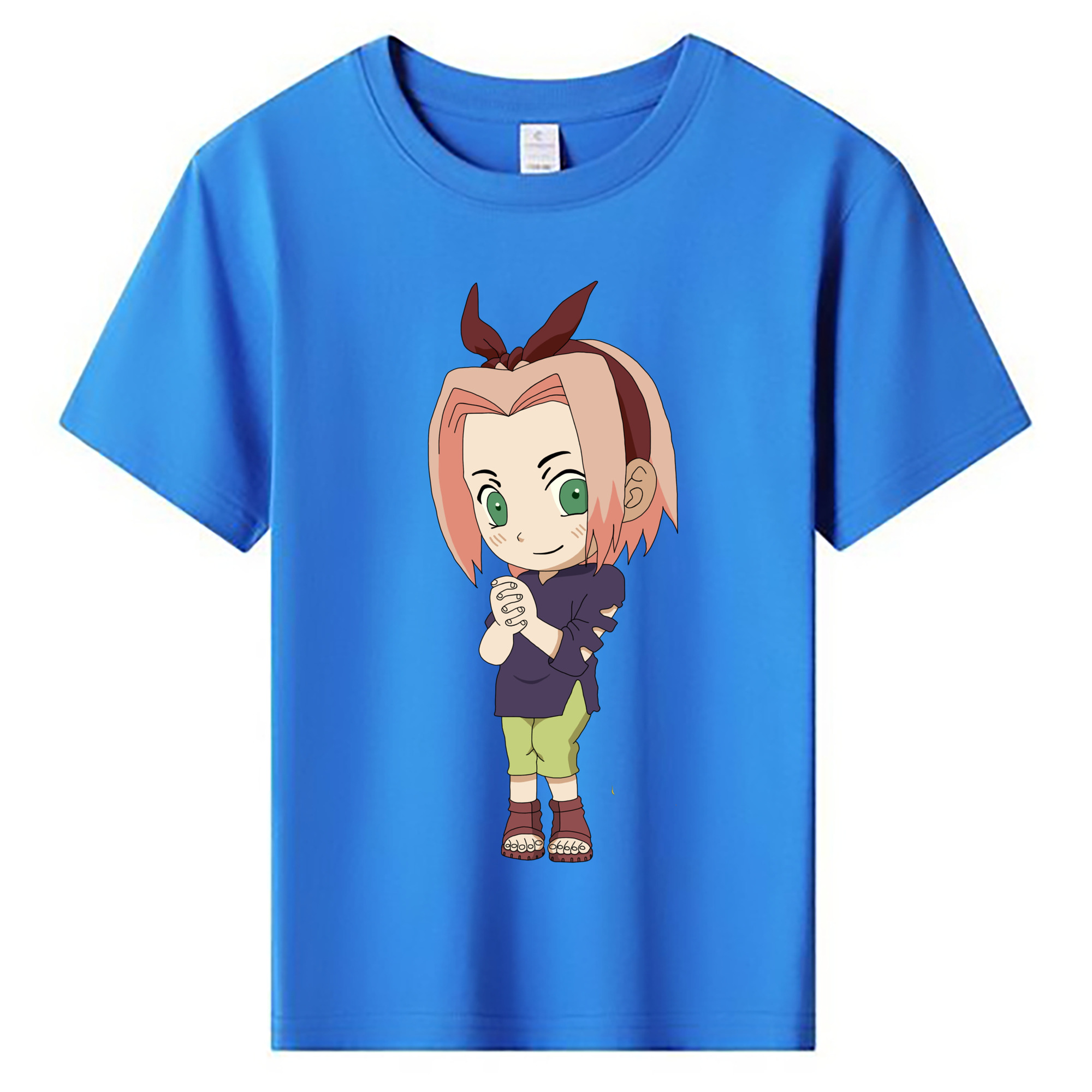 （画像用） NARUTO -ナルト- 春野サクラ Haruno Sakura 綿100％キッズTシャツ（フロントプリント）
